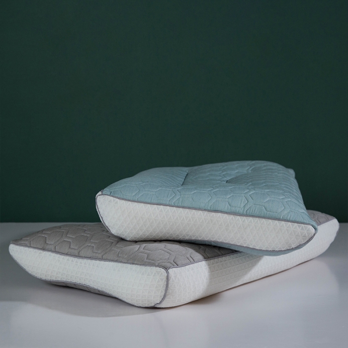 91家纺网 家纺一手货源 找家纺 多点家居 2021新款吸湿排汗安睡枕65*40/只 灰色