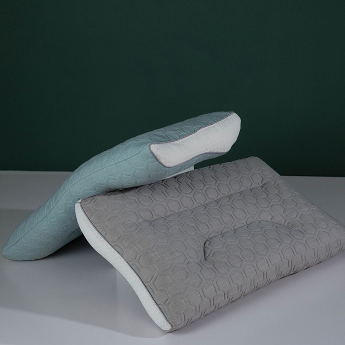 91家纺网 家纺一手货源 找家纺 多点家居 2021新款吸湿排汗安睡枕65*40/只 灰色