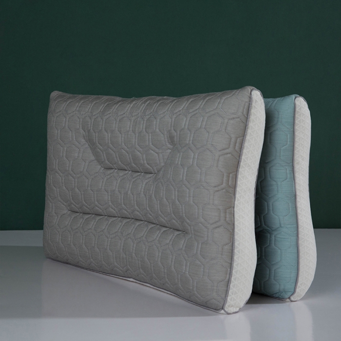 91家纺网 家纺一手货源 找家纺 多点家居 2021新款吸湿排汗安睡枕65*40/只 灰色