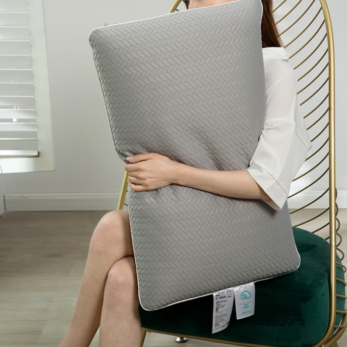 91家纺网 家纺一手货源 找家纺 多点 2021新款云棉呼吸枕45*70/只灰格