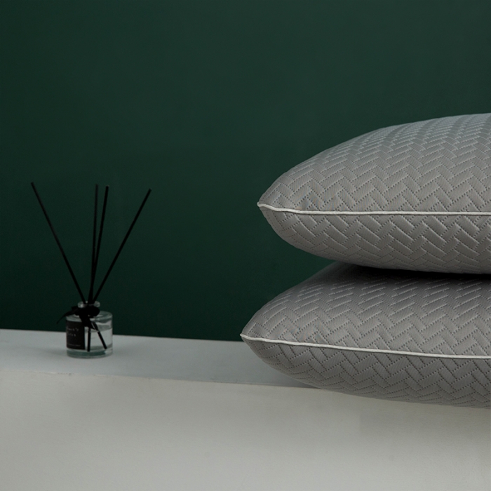 91家纺网 家纺一手货源 找家纺 多点 2021新款云棉呼吸枕45*70/只灰格