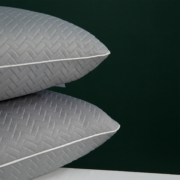 91家纺网 家纺一手货源 找家纺 多点 2021新款云棉呼吸枕45*70/只灰格