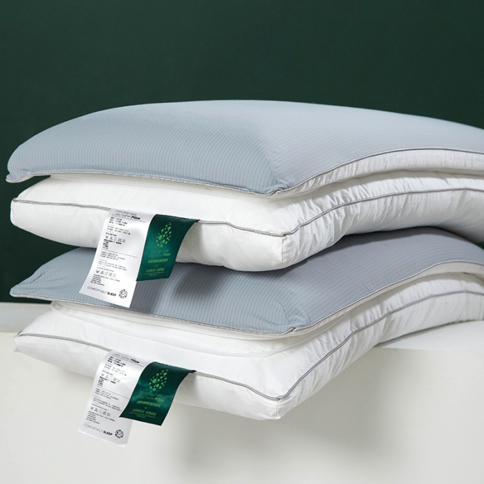 91家纺网 家纺一手货源 找家纺 多点 2021新款凉感可脱卸乳胶羽丝枕40*70/只