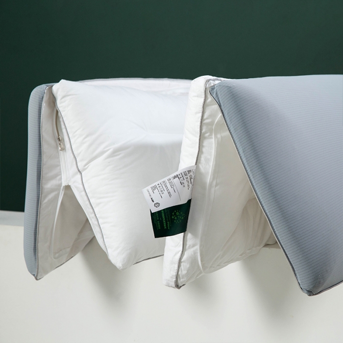 91家纺网 家纺一手货源 找家纺 多点 2021新款凉感可脱卸乳胶羽丝枕40*70/只