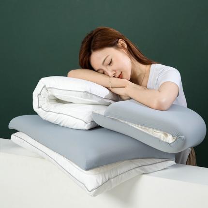 91家纺网 家纺一手货源 找家纺 多点 2021新款凉感可脱卸羽丝记忆枕40*70/只