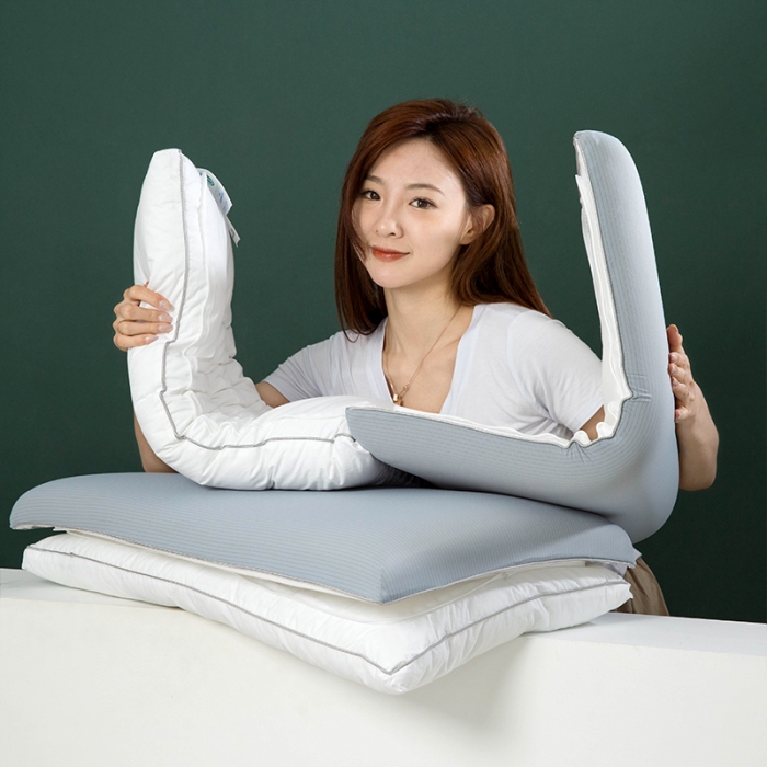 91家纺网 家纺一手货源 找家纺 多点 2021新款凉感可脱卸羽丝记忆枕40*70/只