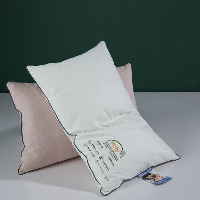 91家纺网 家纺一手货源 找家纺 多点 2021新款依沃珑儿童防螨抗过敏枕35*55/只 白色