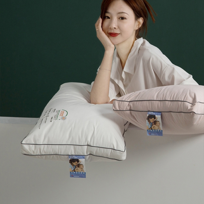 91家纺网 家纺一手货源 找家纺 多点家居 2021新款依沃珑防螨抗过敏枕40*70/只 白色