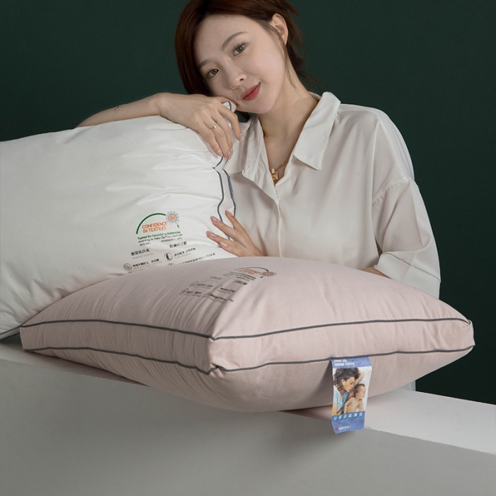 91家纺网 家纺一手货源 找家纺 多点家居 2021新款依沃珑防螨抗过敏枕40*70/只 白色