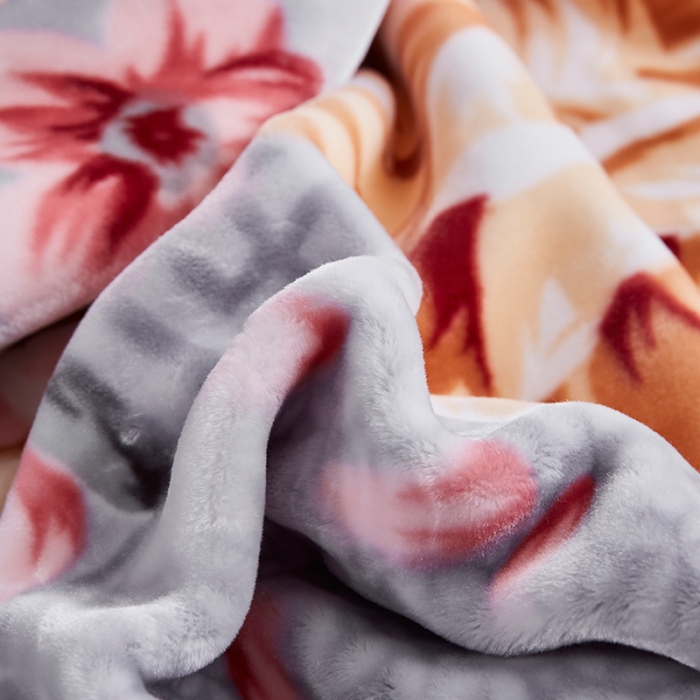 91家纺网 家纺一手货源 找家纺 凯轩毛毛毯毯子 2024新款加大云毛毯毯子 花都-灰