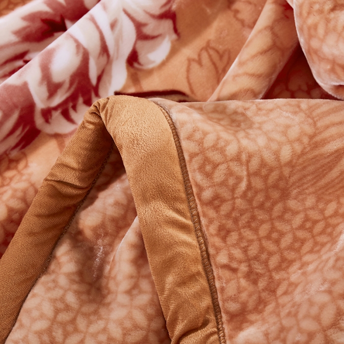 91家纺网 家纺一手货源 找家纺 凯轩毛毛毯毯子 2024新款加大云毛毯毯子 花都-卡其