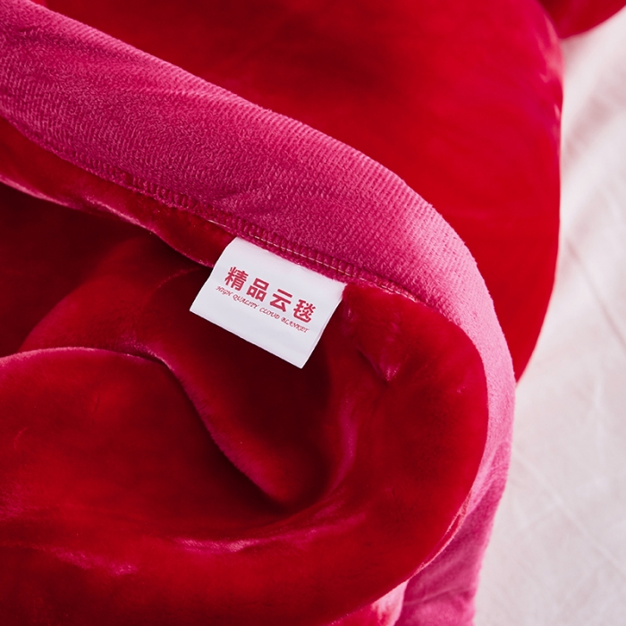 91家纺网 家纺一手货源 找家纺 凯轩毛毛毯毯子 2024新款加大云毛毯毯子 花都-玫红