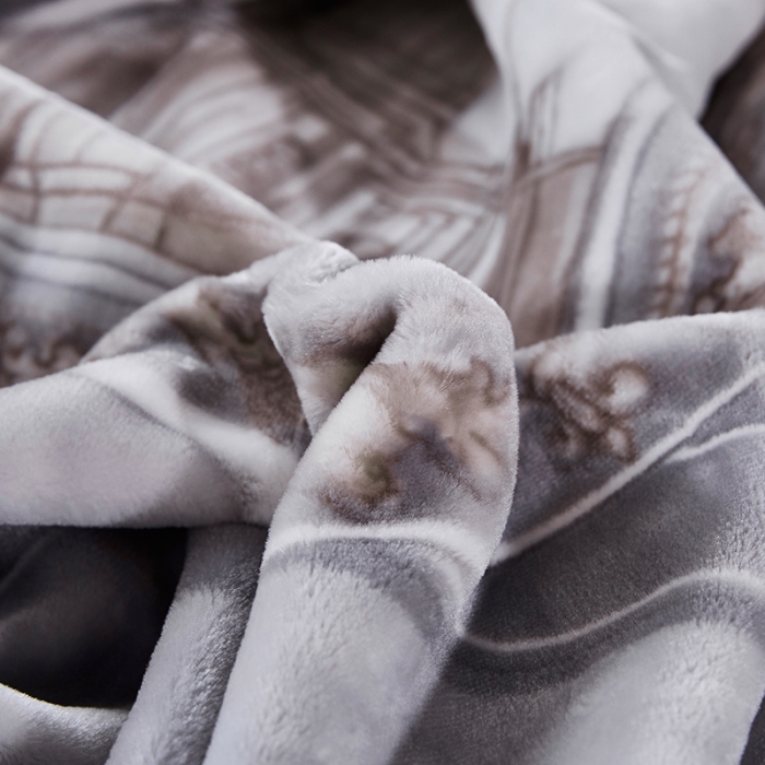 91家纺网 家纺一手货源 找家纺 凯轩毛毛毯毯子 2024新款翡翠毛毯毯子（A类） 欧情-灰