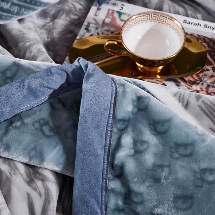 91家纺网 家纺一手货源 找家纺 凯轩毛毛毯毯子 2024新款翡翠毛毯毯子（A类） 水墨