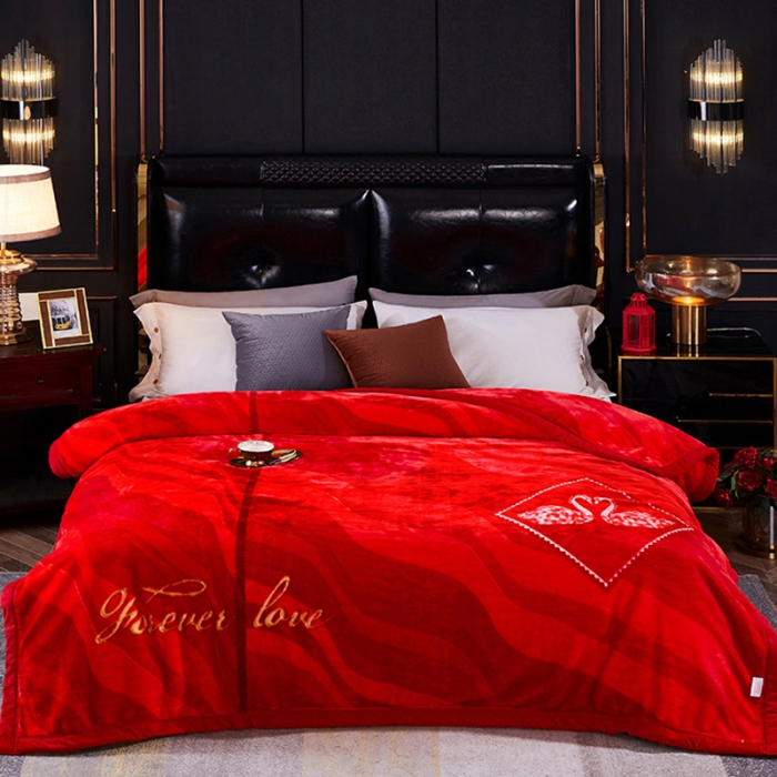 91家纺网 家纺一手货源 找家纺 凯轩毛毛毯毯子 2024新款翡翠毛毯毯子（A类） 相思