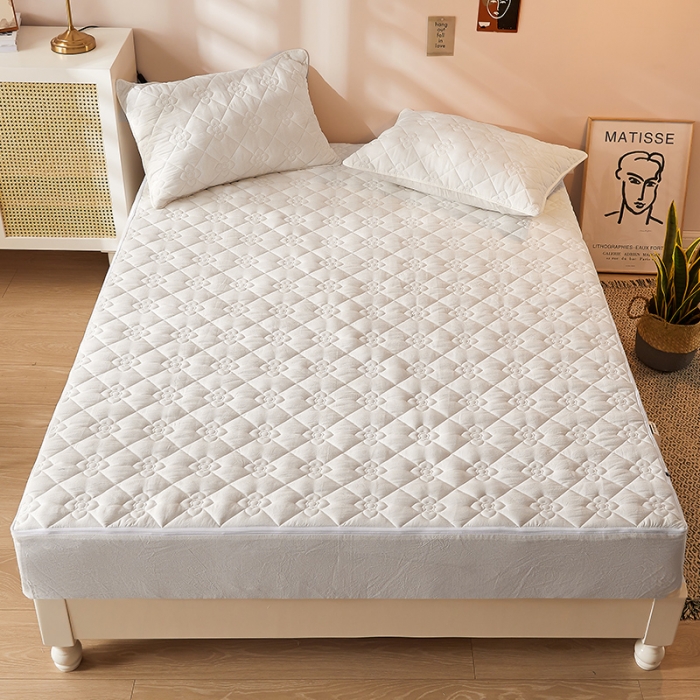 91家纺网 家纺一手货源 找家纺 （总）纤雅床笠  2024新款纯棉色织水洗棉夹棉全包床笠