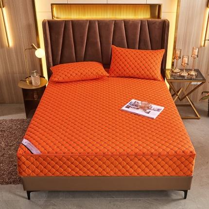 91家纺网 家纺一手货源 找家纺 （总）纤雅床笠 2024新轻奢刺绣纯色磨毛六面全包夹棉床笠