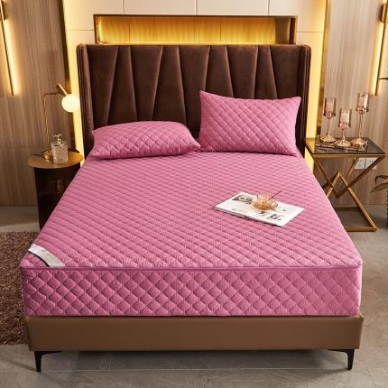 91家纺网 家纺一手货源 找家纺 （总）纤雅床笠 2024新轻奢刺绣纯色磨毛六面全包夹棉床笠