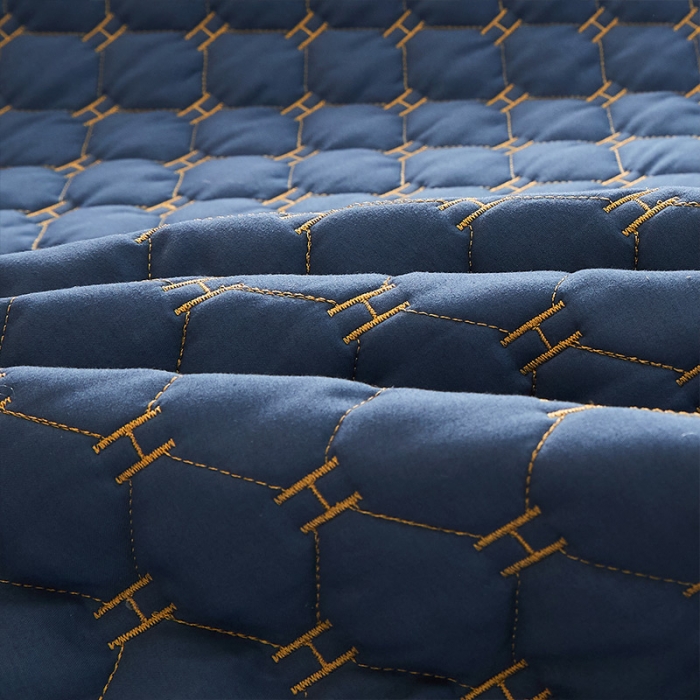 91家纺网 家纺一手货源 找家纺 （总）纤雅床笠 2024新轻奢刺绣纯色磨毛六面全包夹棉床笠