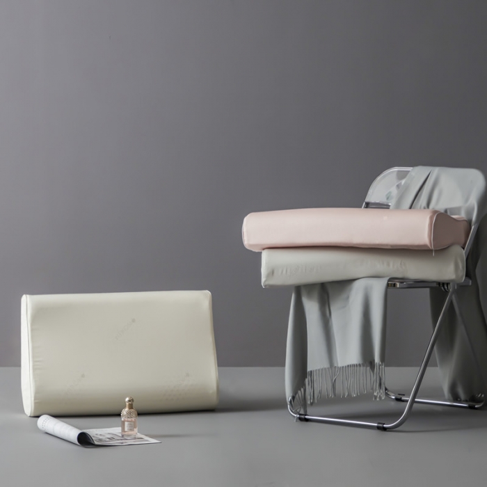 91家纺网 家纺一手货源 找家纺 星芯合 2024新款乳胶枕40*60cm 粉色