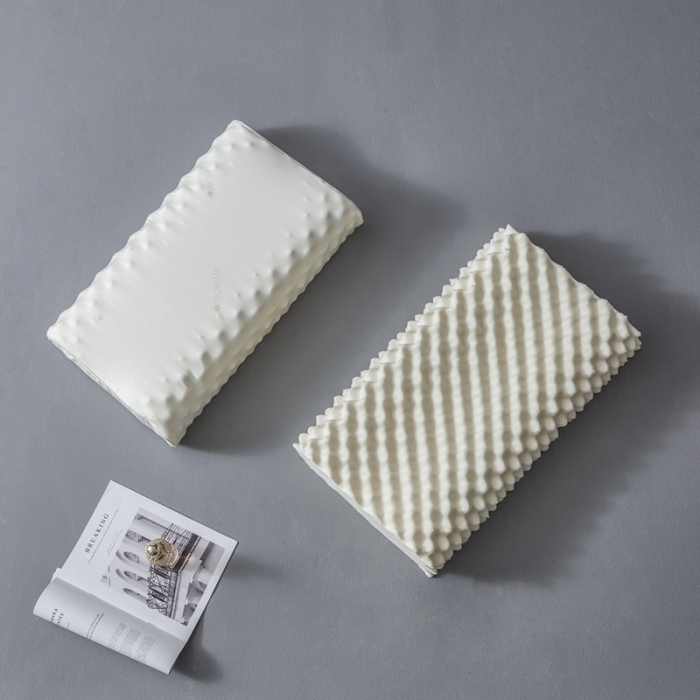 91家纺网 家纺一手货源 找家纺 星芯合 2024新款乳胶枕40*60cm 粉色