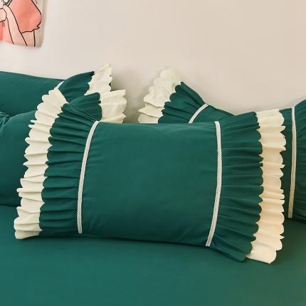 91家纺网 家纺一手货源 找家纺 （总）莉莉安 2025新款荷叶边亲肤磨毛单枕套-流年系列