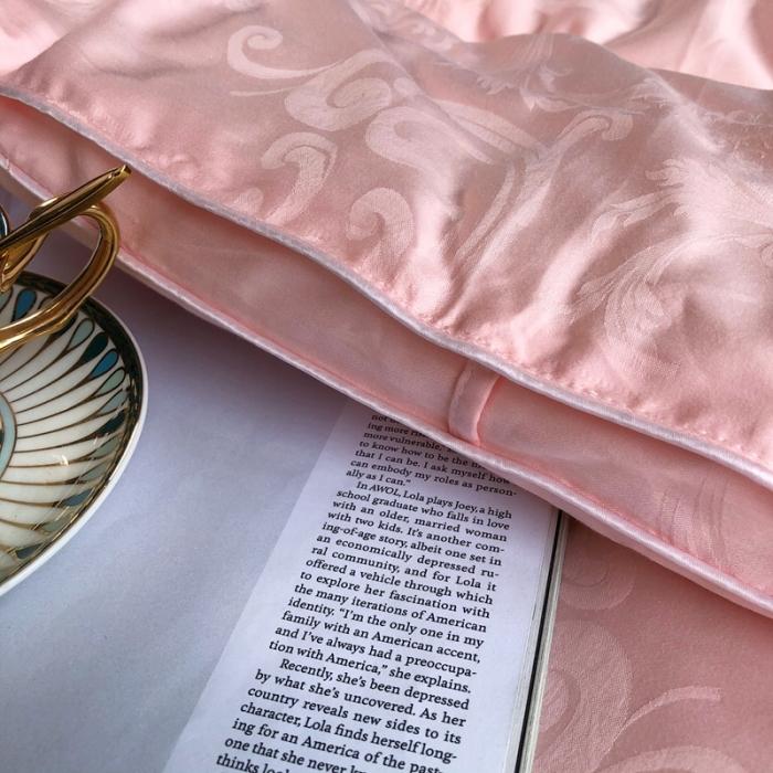 91家纺网 家纺一手货源 找家纺 紫乐 长绒棉全棉纯棉大提花大豆纤维被春秋被加厚冬被子母被被子被芯 玉色