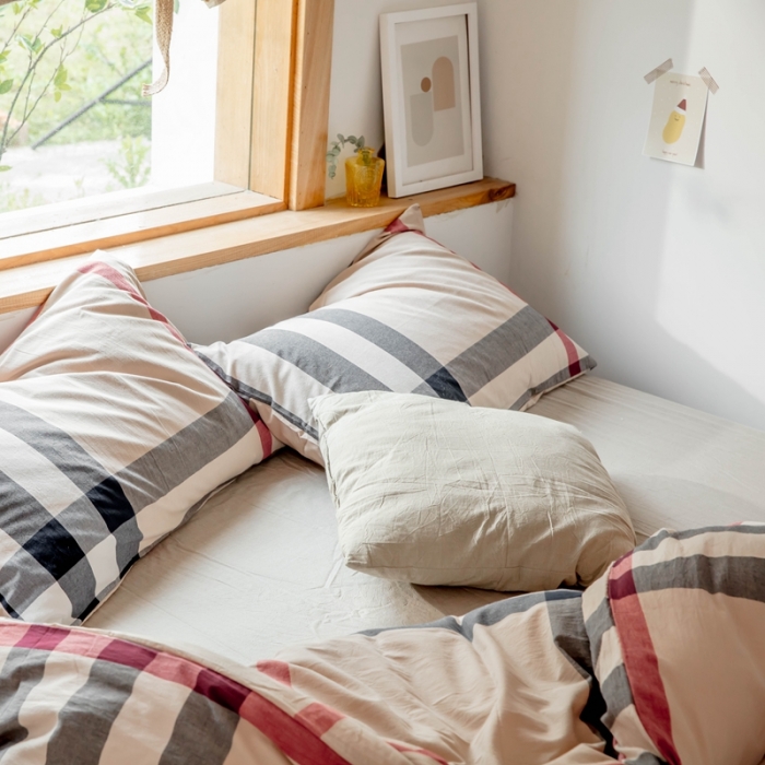 91家纺网 家纺一手货源 找家纺 安莱生活 2021新款全棉水洗棉四件套 宝莉格