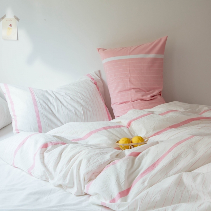 91家纺网 家纺一手货源 找家纺 安莱生活 2021新款全棉水洗棉四件套 简约白