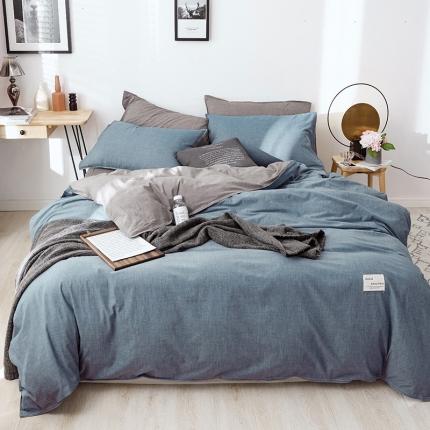 91家纺网 家纺一手货源 找家纺 （总）安莱生活 2021新款全棉水洗棉双拼四件套