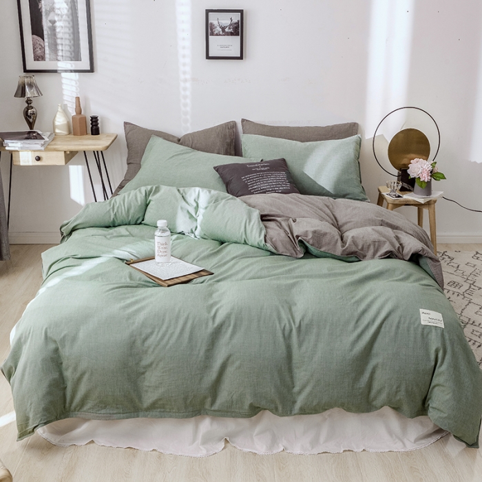 91家纺网 家纺一手货源 找家纺 （总）安莱生活 2021新款全棉水洗棉双拼四件套