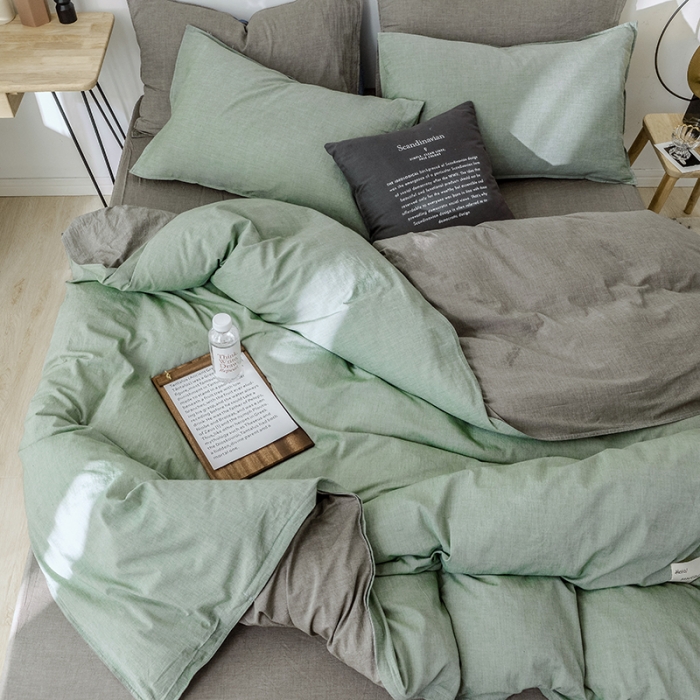 91家纺网 家纺一手货源 找家纺 （总）安莱生活 2021新款全棉水洗棉双拼四件套