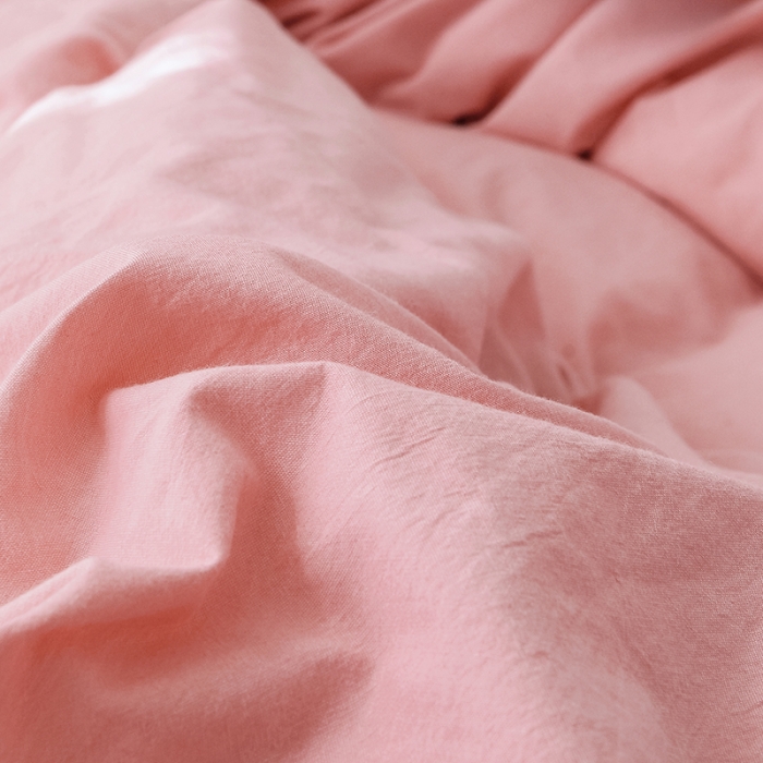 91家纺网 家纺一手货源 找家纺 安莱生活 2021新款全棉水洗棉双拼四件套 玫粉＋铁灰