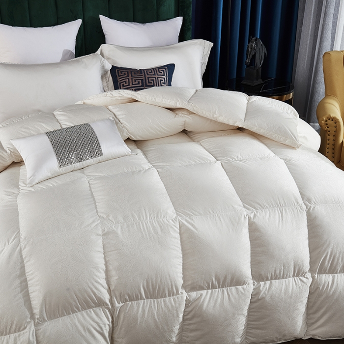 91家纺网 家纺一手货源 找家纺 （总）岚司羽 新款全棉提花95白鹅绒被冬被羽绒被