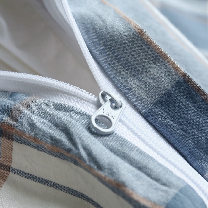 91家纺网 家纺一手货源 找家纺 安莱生活 2021新款水果格四件套 蓝湛格