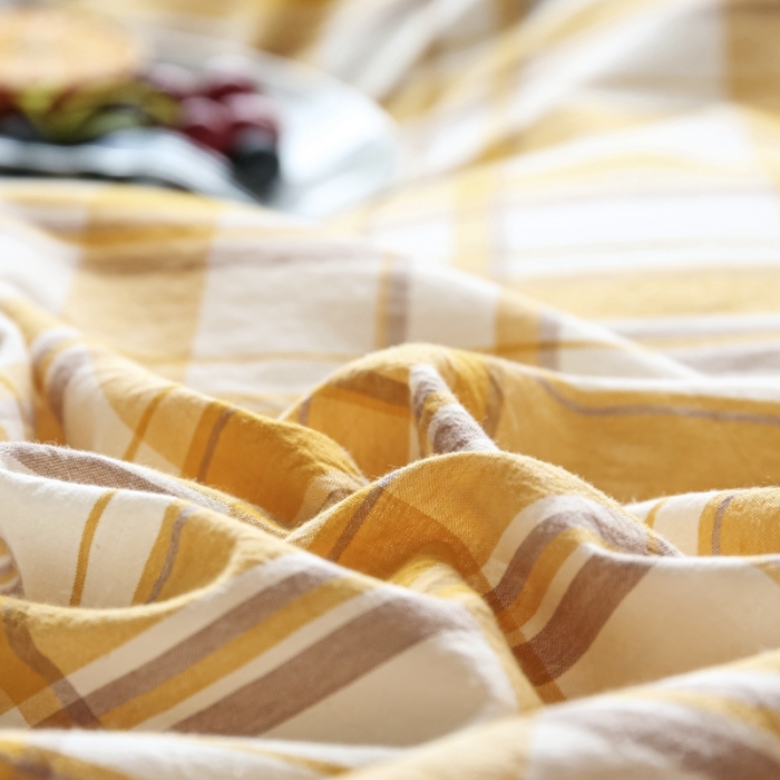 91家纺网 家纺一手货源 找家纺 安莱生活 2021新款水果格四件套 芒果格