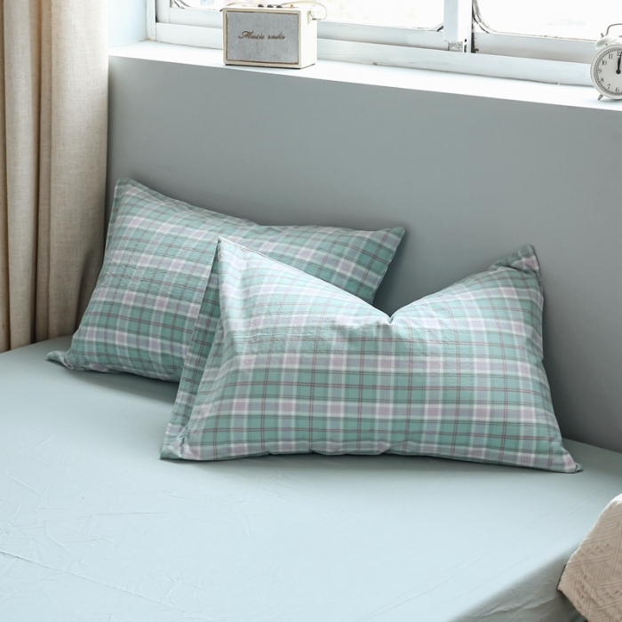 91家纺网 家纺一手货源 找家纺 安莱生活 2021新款水果格四件套 青柠格