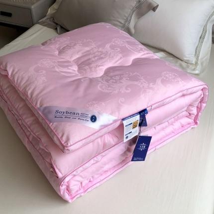 91家纺网 家纺一手货源 找家纺 （总）紫乐新款长绒棉全棉纯棉大提花大豆纤维被春秋被加厚冬被子母被被子被芯