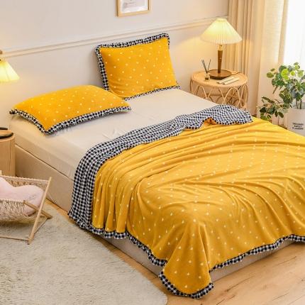 91家纺网 家纺一手货源 找家纺 （总）麦朵 2021新款牛奶绒盖毯加厚水晶绒两用毛毯被套