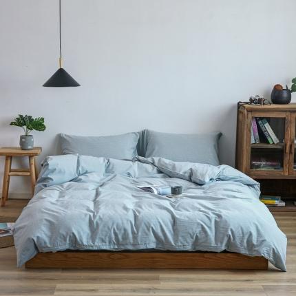 91家纺网 家纺一手货源 找家纺 （总）安莱生活 2021新款全棉水洗棉小小格系列四件套