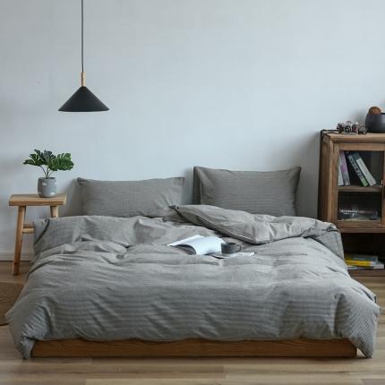 91家纺网 家纺一手货源 找家纺 （总）安莱生活 2021新款全棉水洗棉小小格系列四件套