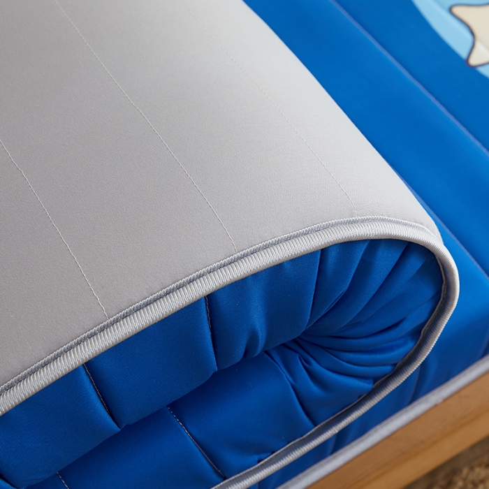 91家纺网 家纺一手货源 找家纺 2025新款大版数码印花亲肤磨毛床垫 成人版 独角兽