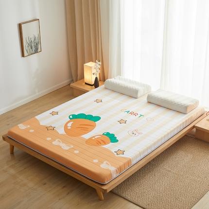 2025新款大版数码印花亲肤磨毛床垫 成人版 萝卜小兔