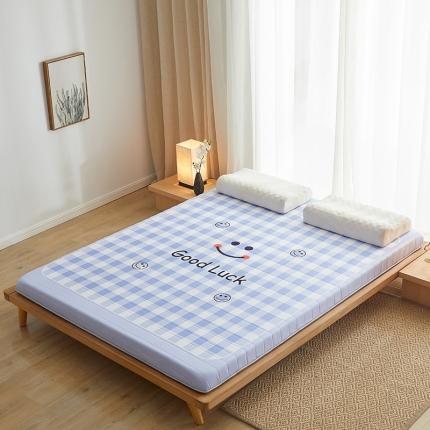 2025新款大版数码印花亲肤磨毛床垫 成人版 幸运微笑