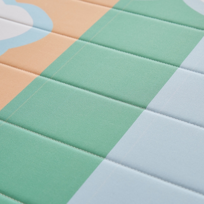 91家纺网 家纺一手货源 找家纺 2025新款大版数码印花亲肤磨毛床垫 学生版 彩虹笑脸