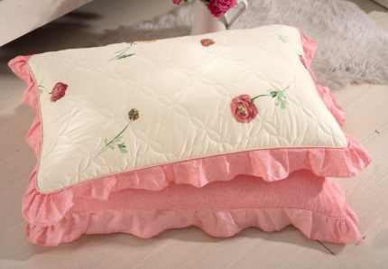 91家纺网 家纺一手货源 找家纺 （总）爱妮玖玖 2019全棉印花夹棉花边枕套花卉类 其余花联系商家