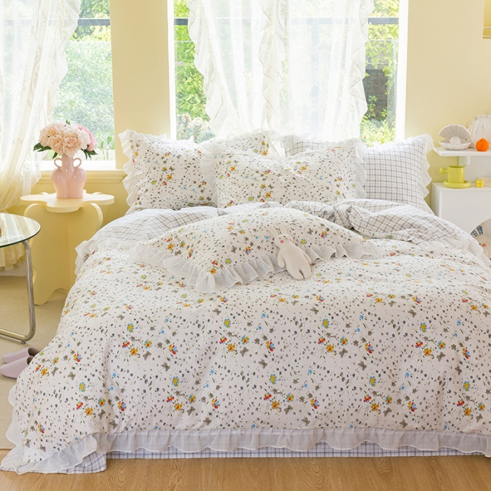 91家纺网 家纺一手货源 找家纺 千朵 2021新款全棉四件套 洛颜