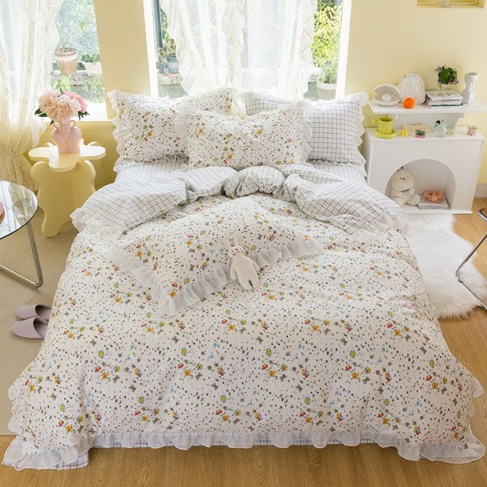 91家纺网 家纺一手货源 找家纺 千朵 2021新款全棉四件套 洛颜