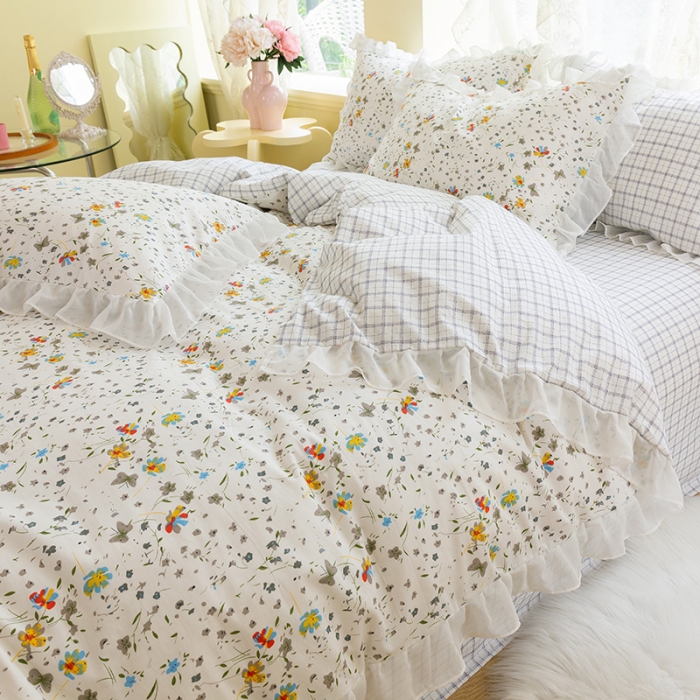 91家纺网 家纺一手货源 找家纺 千朵 2021新款全棉四件套 洛颜