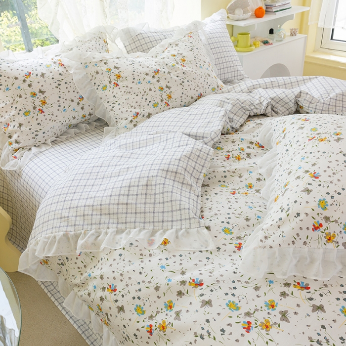 91家纺网 家纺一手货源 找家纺 千朵 2021新款全棉四件套 洛颜